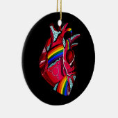 愛の希望の優しさ平等の包含ダイバーシティPe セラミックオーナメント (右)