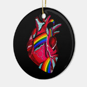 愛の希望の優しさ平等の包含ダイバーシティPe セラミックオーナメント (左)