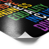 愛の希望の優しさ平等の包含ダイバーシティPe フォトプリント (角)