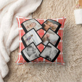 愛の常カスタム定 – 6枚の写真と家族の枕 クッション (ブランケット)
