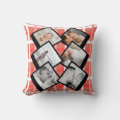 愛の常カスタム定 – 6枚の写真と家族の枕 クッション (正面)