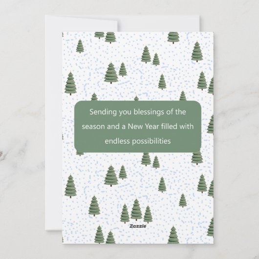 愛の平和と喜びのクリスマス シーズンカード (裏面)