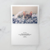 愛の平和と喜びシャルボードクリスマスフォト シーズンカード (内部)