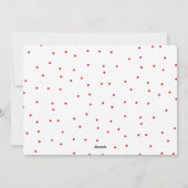 愛の平和と喜び赤の幸せな休日の写真 シーズンカード (裏面)