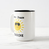 愛の平和と太陽 ツートーンマグカップ (正面左)