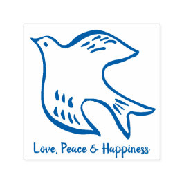 愛の平和と幸福クリスマス鳩 セルフインキングスタンプ