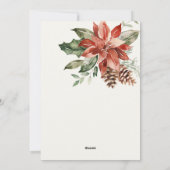 愛の平和の健康ポインセチア束金ゴールド2023写真 シーズンカード (裏面)