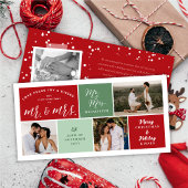 愛の平和の喜びキスカラーブロック3フォトコラージュ シーズンカード