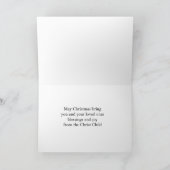 愛の平和の喜びクリスチャンのクリスマスカード シーズンカード (内部)