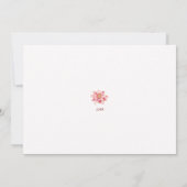 愛の平和の喜びピンクのポインセチアのクリスマスフォト シーズンカード (裏面)