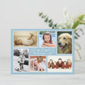 愛の平和の喜び家族の写真クリスマスカード シーズンカード (スタンド正面)