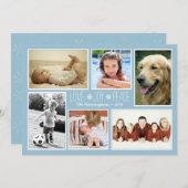 愛の平和の喜び家族の写真クリスマスカード シーズンカード (正面/裏面)