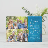 愛の平和の喜び家族の写真ホリエレガントダ シーズンカード (スタンド正面)