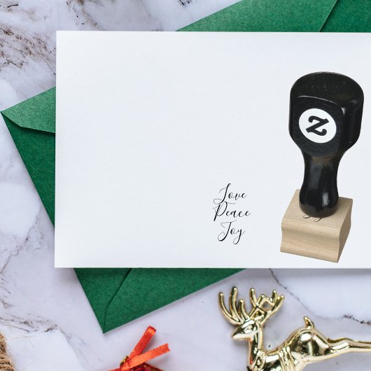 愛の平和の喜び感動的クリスマスインク ラバースタンプ