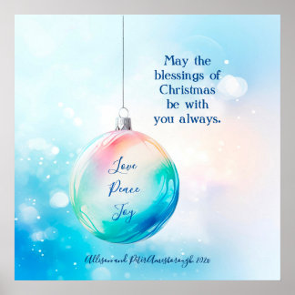 「愛の平和の喜び」クリスマスオーナメント ポスター