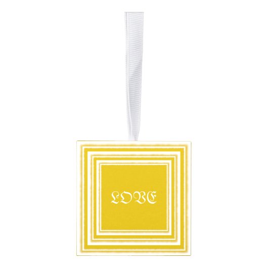 愛の平和の希望と喜び キューブオーナメント (右)