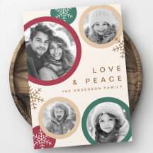 愛の平和の雪の結晶クリスマス写真の休日