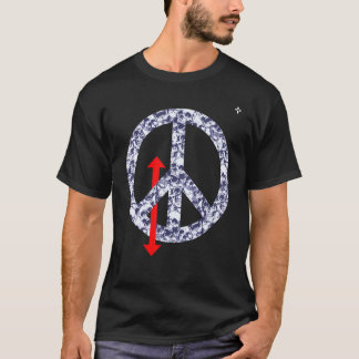 愛の平和を上下に分ける Tシャツ