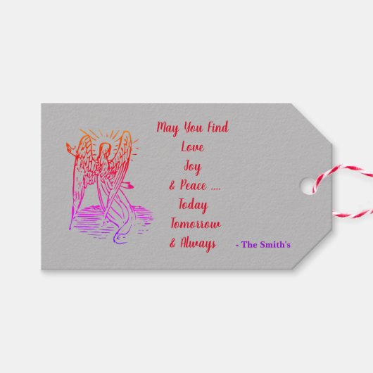 愛の平和を祈る ギフトタグ (正面(横))