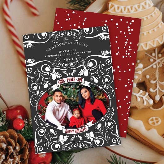 愛の平和ジョイアールヌーボーフローラが花開く写真 シーズンカード