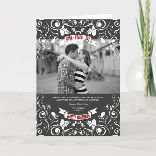 愛の平和ジョイアールヌーボーフローラが花開く写真 シーズンカード (正面)