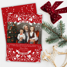 愛の平和ジョイエレガントフローラが花開く赤い写真 シーズンカード