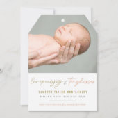 愛の平和ジョイ小さなキスベビーの第1クリスマス シーズンカード (正面)