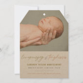 愛の平和ジョイ小さなキスベビーの第1クリスマス シーズンカード (正面)