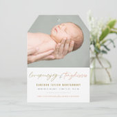 愛の平和ジョイ小さなキスベビーの第1クリスマス シーズンカード (スタンド正面)