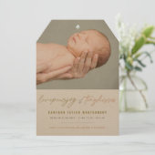 愛の平和ジョイ小さなキスベビーの第1クリスマス シーズンカード (スタンド正面)