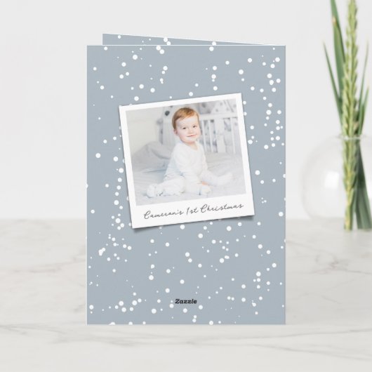 愛の平和ジョイ小さなキスベビーの第1クリスマス シーズンカード (裏面)