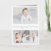 愛の平和ジョイ小さなキスベビーの第1クリスマス シーズンカード (正面)