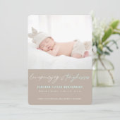 愛の平和ジョイ小さなキスベビーの第1クリスマス シーズンカード (スタンド正面)