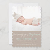 愛の平和ジョイ小さなキスベビーの第1クリスマス シーズンカード (正面)