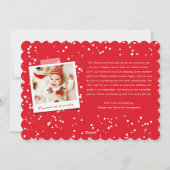 愛の平和ジョイ小さなキスベビーの第1クリスマス シーズンカード (裏面)