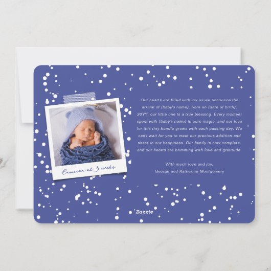 愛の平和ジョイ小さなキスベビーの第1クリスマス シーズンカード (裏面)