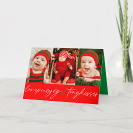 愛の平和ジョイ小さなキスベビーの第1クリスマス シーズンカード