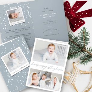 愛の平和ジョイ小さなキスベビーの第1クリスマス シーズンカード