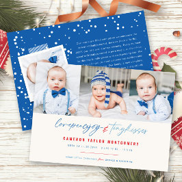 愛の平和ジョイ小さなキスベビーの第1クリスマス シーズンカード