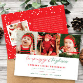 愛の平和ジョイ小さなキスベビーの第1クリスマス シーズンカード