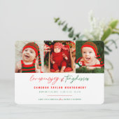 愛の平和ジョイ小さなキスベビーの第1クリスマス シーズンカード (スタンド正面)