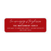 愛の平和ジョイ小さなキスベビーの第1クリスマス ラベル (正面)