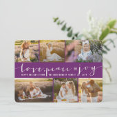 愛の平和ジョイ紫バンドモダン6フォトコラージュ シーズンカード (スタンド正面)