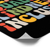 愛の平和ダイバーシティ包摂平等ブラックホイスト ポスター (角)