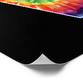 愛の平和ヒッピー衣装ネクタイ死ぬ60s 70sフローラ ポスター (角)