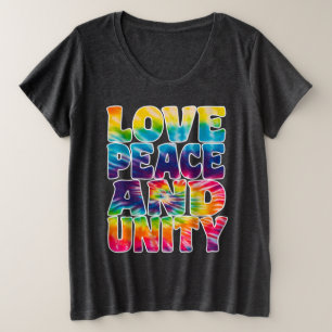 愛の平和統一。 プラスサイズTシャツ