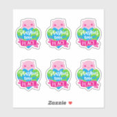 愛の平和 |かわいいかわいいハート地球 シール (シート)