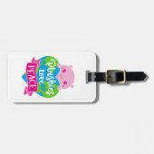 愛の平和 |かわいいかわいいハート地球 ラゲッジタグ (正面横)