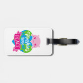 愛の平和 |かわいいかわいいハート地球 ラゲッジタグ (裏面横)