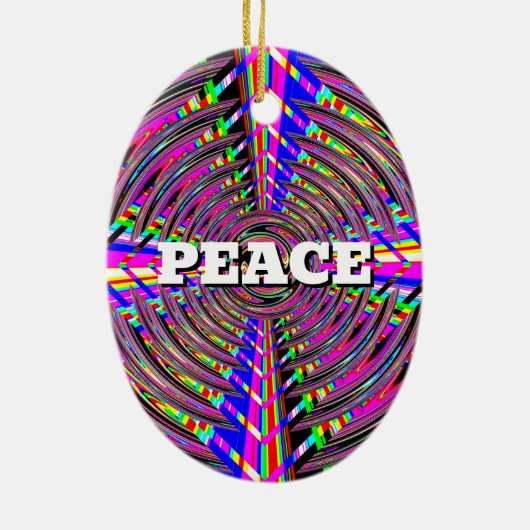 愛の平和(言葉を変える) セラミックオーナメント (裏面)
